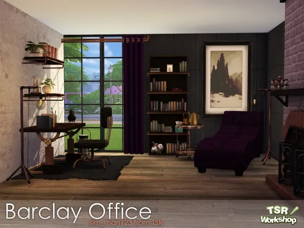 Alpha Barclay Office by thesimsresource - The Sims 4 Custom Content