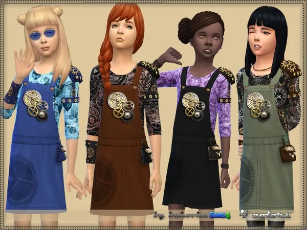 Alpha Steampunk Dress - The Sims 4 Custom Content