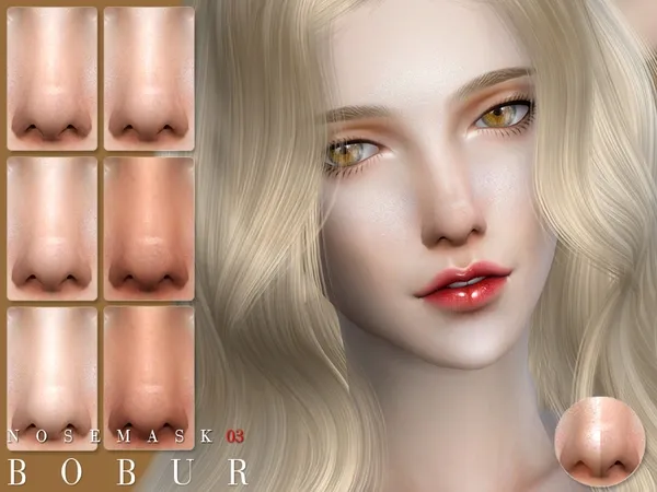 Alpha Bobur Nose 03 - The Sims 4 Custom Content