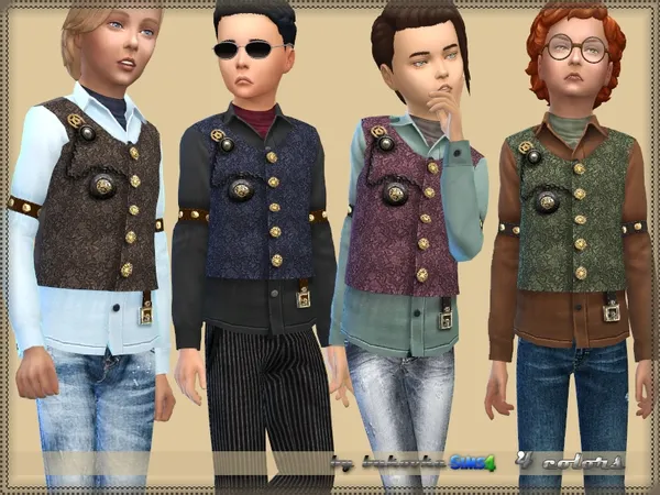 Alpha Steampunk Shirt - The Sims 4 Custom Content