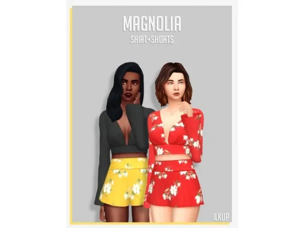 Maxis Match Magnolia shirt shorts by ilkup - The Sims 4 Custom Content