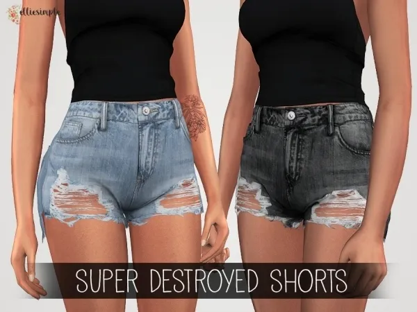 Elliesimple - Super Destroyed Shorts