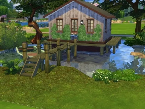 Maxis Match House on the Bayou Stilts PlatformPier Matching Deco Stairs by Snowhaze - The Sims 4 Custom Content