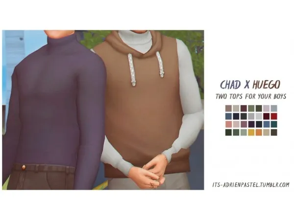 Maxis Match Chad x Huego Two Tops For Your Boys adrienpastel by its - The Sims 4 Custom Content