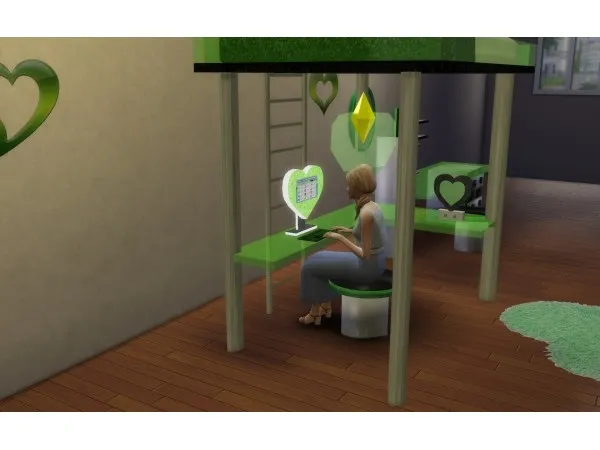 Alpha The Tori Heart Bedroom Collection by fire2icewitch - The Sims 4 Custom Content