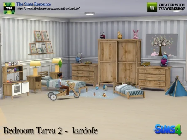 Alpha kardofe_Bedroom Tarva_2 - The Sims 4 Custom Content