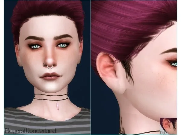 Mix EAR PRESET FOR FLESH TUNNEL EXPANDER by PLAYERSWONDERLAND - The Sims 4 Custom Content