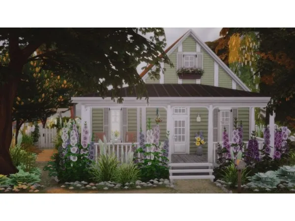 Maxis Match Rosemallow Cottage sims by alcearosea - The Sims 4 Custom Content