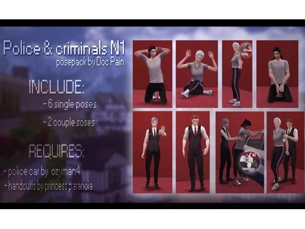 Alpha Handcuffs by beverlyallitsims - The Sims 4 Custom Content