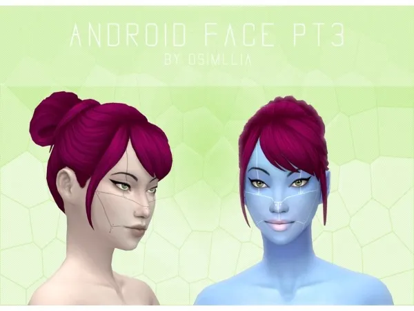 Alpha Android Face Pt 3 by osimllia - The Sims 4 Custom Content