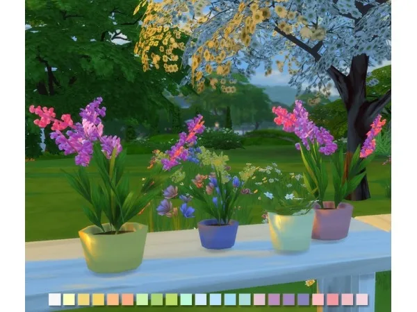 Maxis Match Liberated Flowers in Pastels by simlishdesigns - The Sims 4 Custom Content