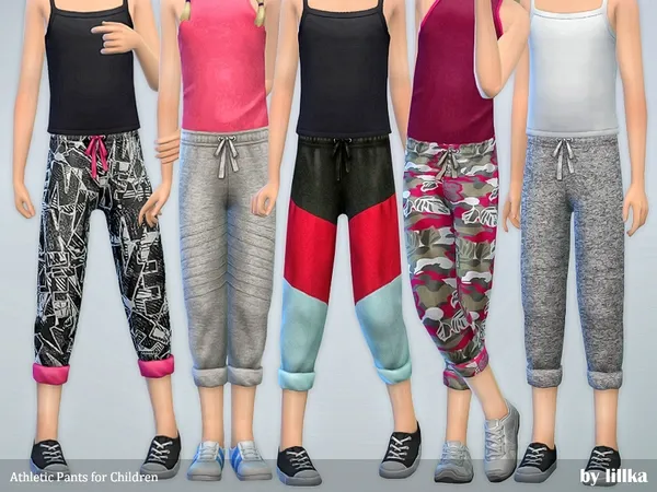 Alpha Athletic Pants for Children - The Sims 4 Custom Content