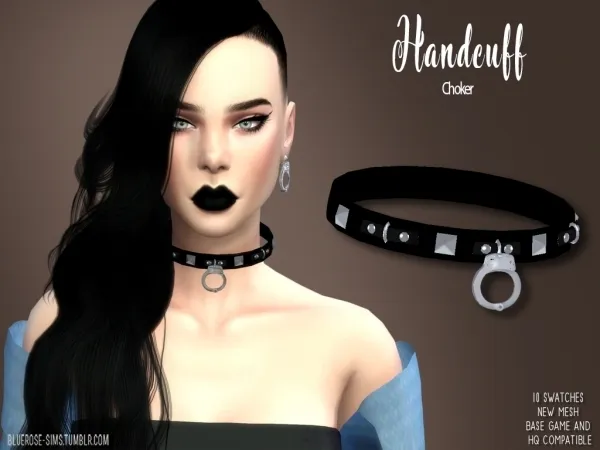 Alpha BR sims Choker Handcuff - The Sims 4 Custom Content