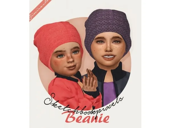 Alpha sketchbookpixels Beanie 3T4 by simiracle - The Sims 4 Custom Content