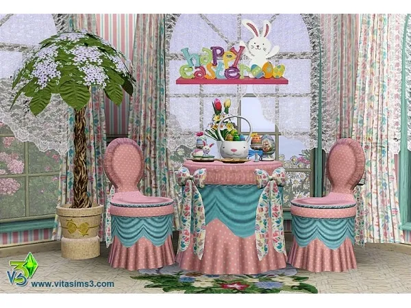 Happy Easter Dining Set by Vitasims3 - The Sims 3 Custom Content