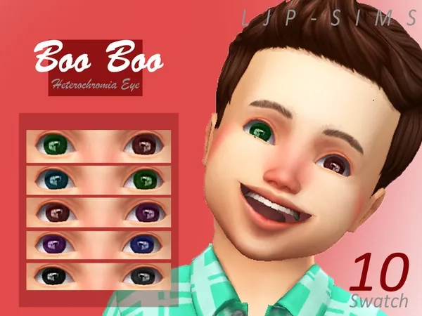 Alpha BooBoo Heterochromia Eye (toddler) - The Sims 4 Custom Content