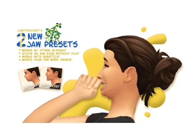Mix LightDeficients Jaw Presets by lightdeficient - The Sims 4 Custom Content
