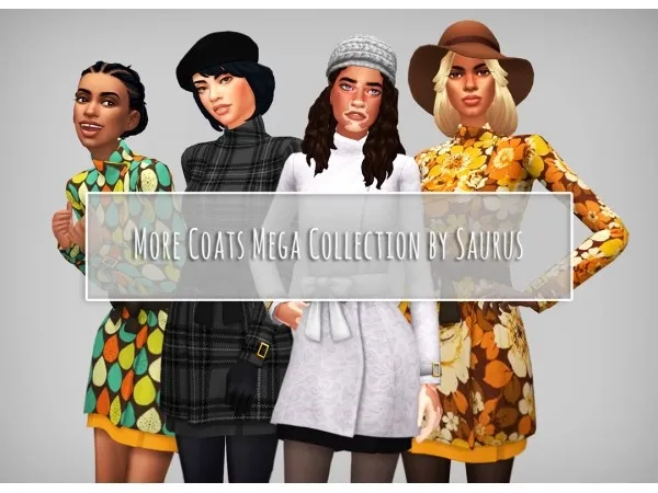 Maxis Match More Coats Part Two The MEGA Pattern Collection by saurussims - The Sims 4 Custom Content