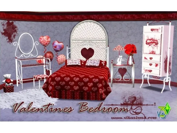 Valentines Bedroom Set by Vitasims3 - The Sims 3 Custom Content