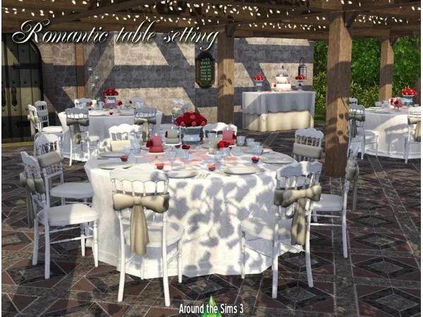 Romantic table setting by aroundthesims3 - The Sims 3 Custom Content