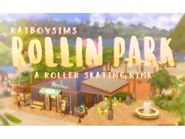 Maxis Match ROLLIN PARK A ROLLER SKATING RINK LOT by ratboysims - The Sims 4 Custom Content