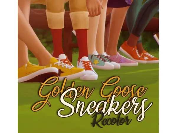 Maxis Match Starlords Golden Goose Sneakers Recolor by missrubybird - The Sims 4 Custom Content