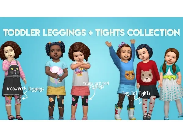 Maxis Match TODDLER LEGGINGS TIGHTS COLLECTION by pixeloasis - The Sims 4 Custom Content