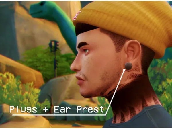 Maxis Match Plugs Ear Preset by nemesyms - The Sims 4 Custom Content