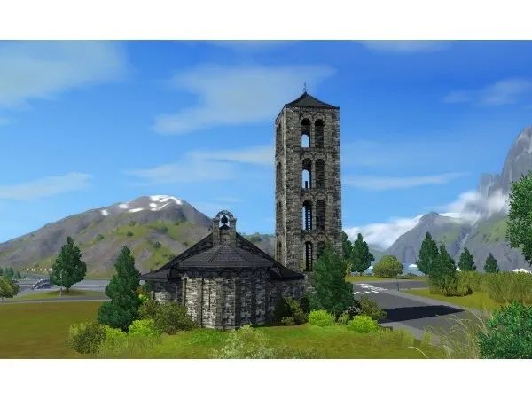 Pyrenean Romanesque Church by Nilxis - The Sims 3 Custom Content