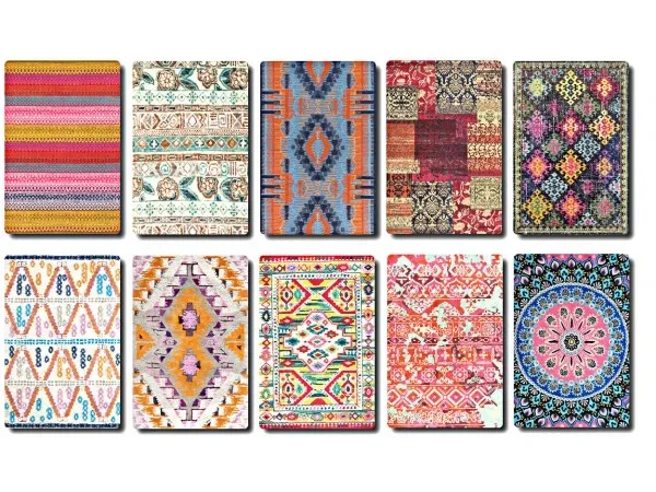Alpha Boho Rug Collection by tatschu - The Sims 4 Custom Content