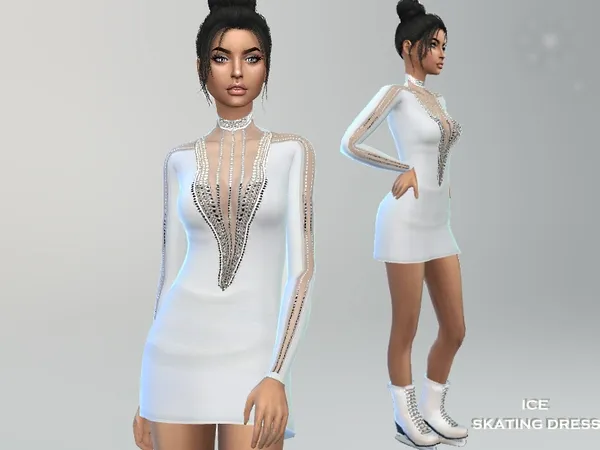 Alpha Ice Skating Dress - The Sims 4 Custom Content