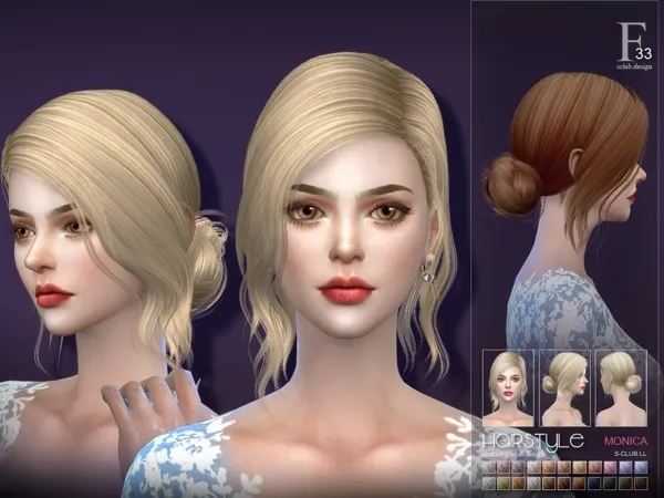 Alpha sclub hair Monica n33 - The Sims 4 Custom Content