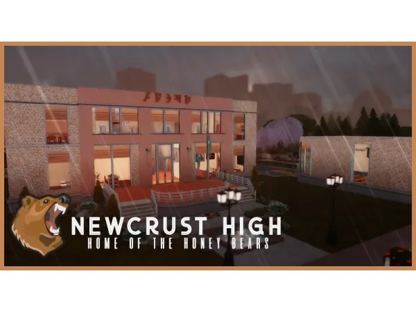 Maxis Match NEWCRUST HIGH SCHOOL by berrybloomsims - The Sims 4 Custom Content