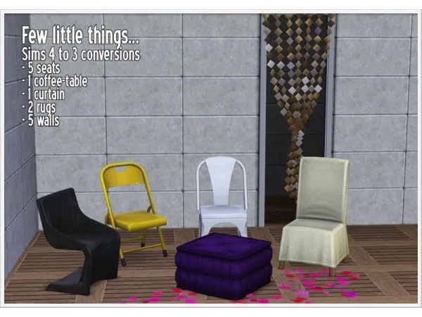 Sims 4 to 3 Seats and other stuff by aroundthesims3 - The Sims 3 Custom Content