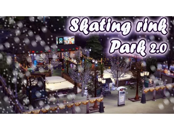 Alpha [ ] Skating Rink Park 20 by sofisparks - The Sims 4 Custom Content