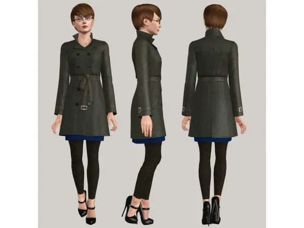 Classic Trench for Teens by Spoonsthings - The Sims 3 Custom Content