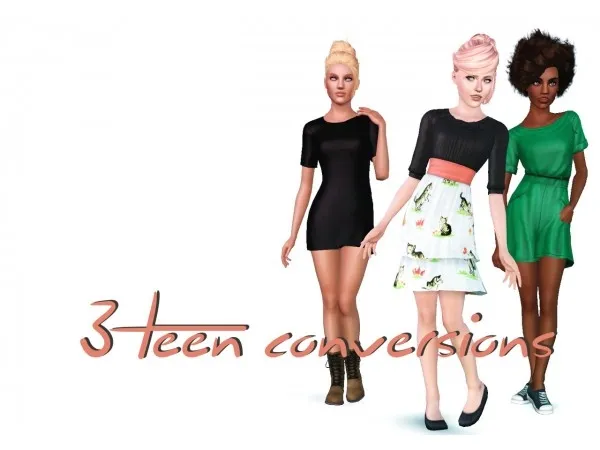 [Owl Face] 3 TF Clothing Conversions - The Sims 3 Custom Content
