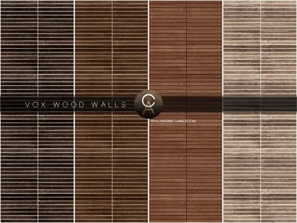 Alpha VOX Wood Walls by thesimsresource - The Sims 4 Custom Content
