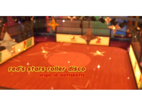 Alpha Reds Stars Roller Disco by bottsbotts - The Sims 4 Custom Content