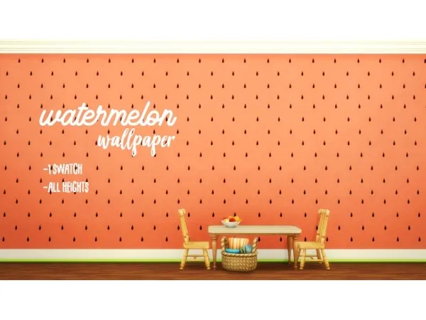 Alpha Watermelon wallpaper by dogsill - The Sims 4 Custom Content