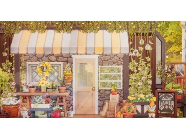 Maxis Match Tokios flower shop by zebrafizz - The Sims 4 Custom Content