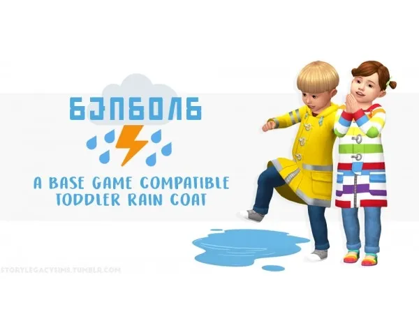 Maxis Match [storylsims] toddler rain top - The Sims 4 Custom Content