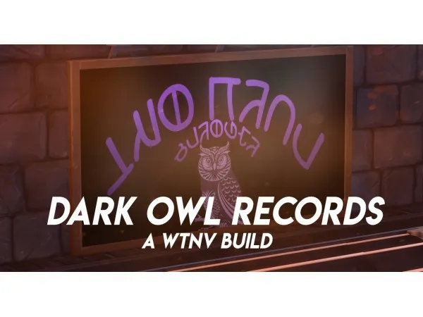 Alpha DARK OWL RECORDS by valesprings - The Sims 4 Custom Content