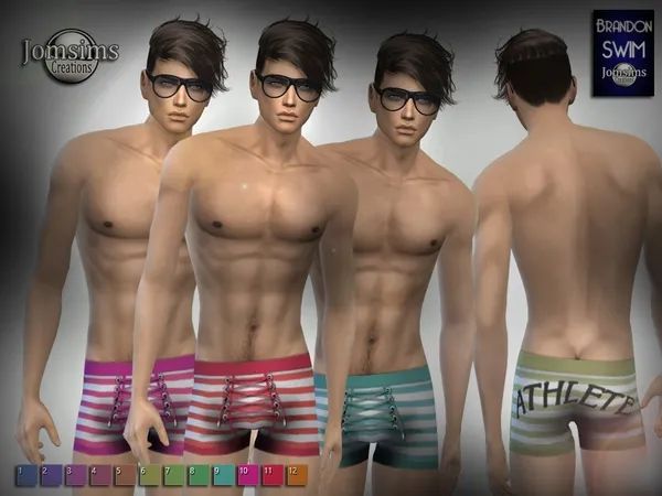 Alpha Brandon swimsuits - The Sims 4 Custom Content