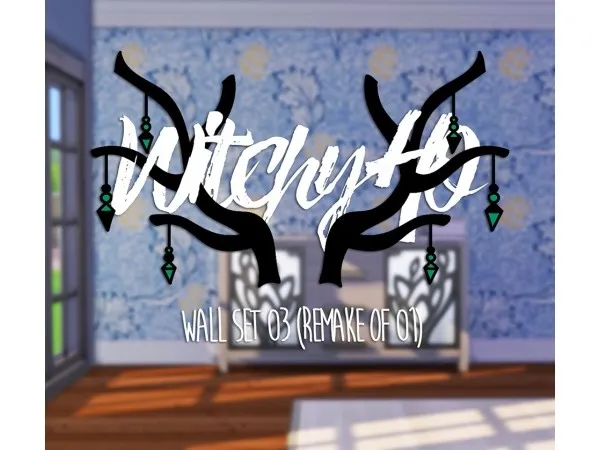 Alpha Witchy Ho Wall Set 03 (Remakes of The Old Set 01) by - The Sims 4 Custom Content
