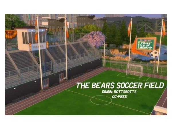 Alpha The Bears SoccerFootball Field by bottsbotts - The Sims 4 Custom Content