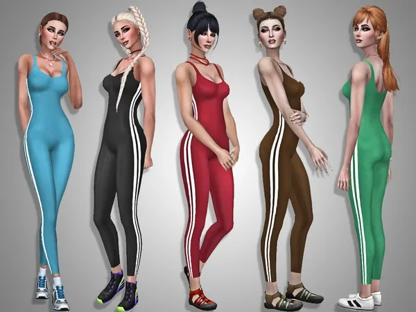 Alpha Sportwear jumpsuit - The Sims 4 Custom Content