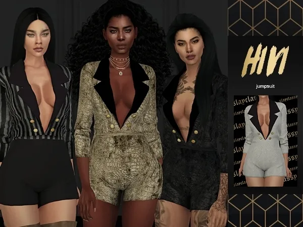 Alpha SlayClassy HIVI Jumpsuit - The Sims 4 Custom Content