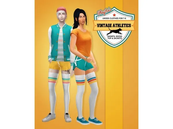 Maxis Match VINTAGE ATHLETICS set by pleyita - The Sims 4 Custom Content