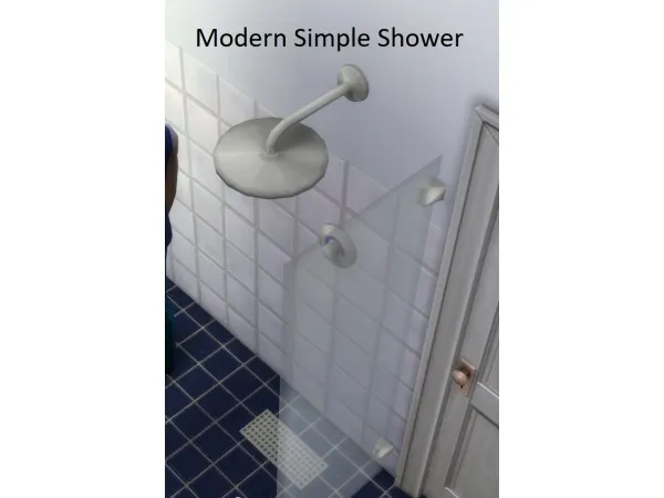 Maxis Match Modern Simple Shower by Jokerman - The Sims 4 Custom Content